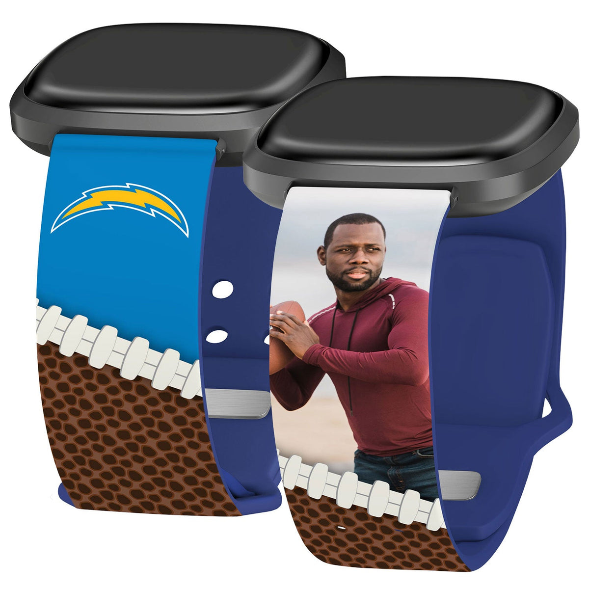 Los Angeles Chargers Custom Photo HD Fitbit Versa 3 &amp; Sense Watch Band