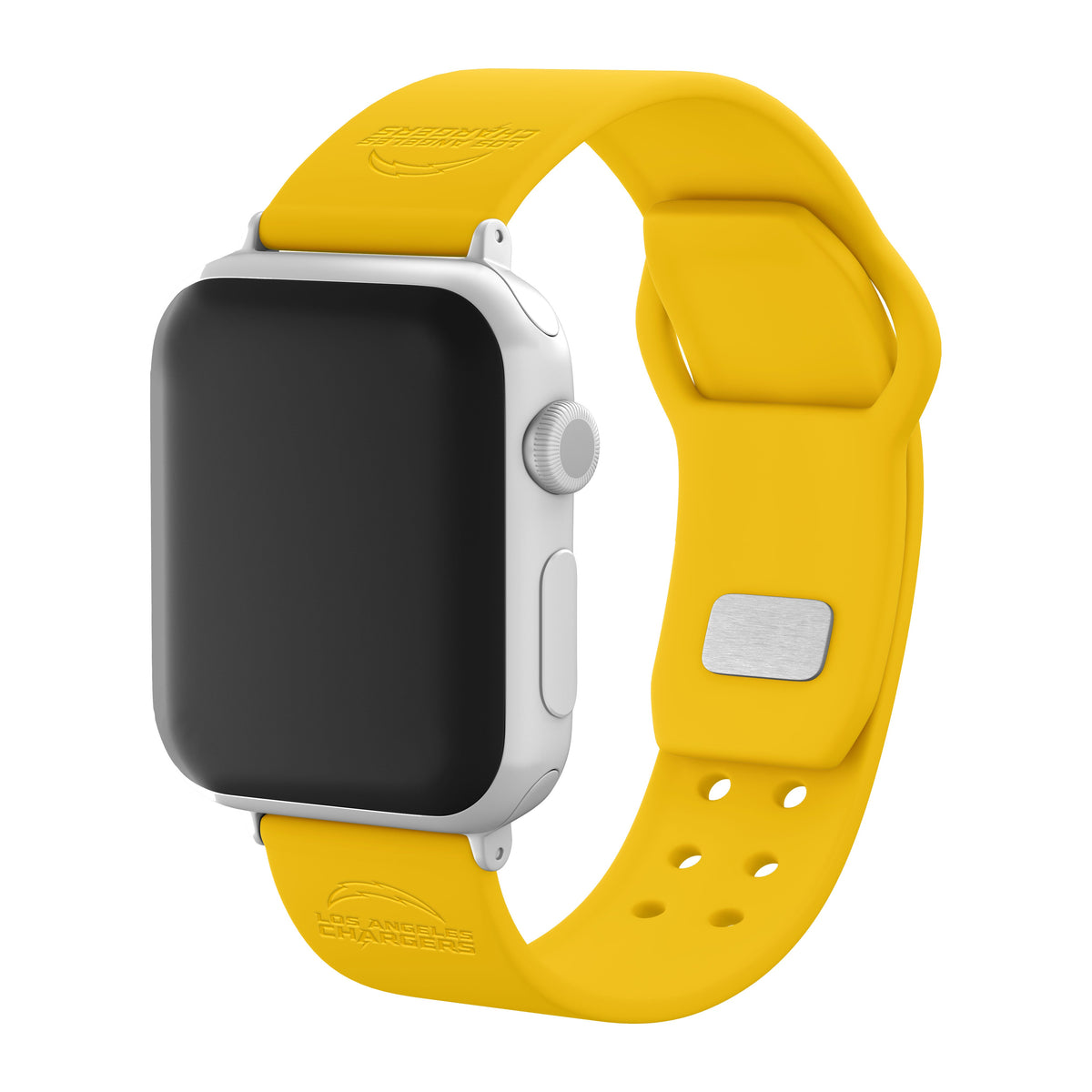 Los Angeles Chargers Engraved Silicone &#39;Slim&#39; Apple Watch Band