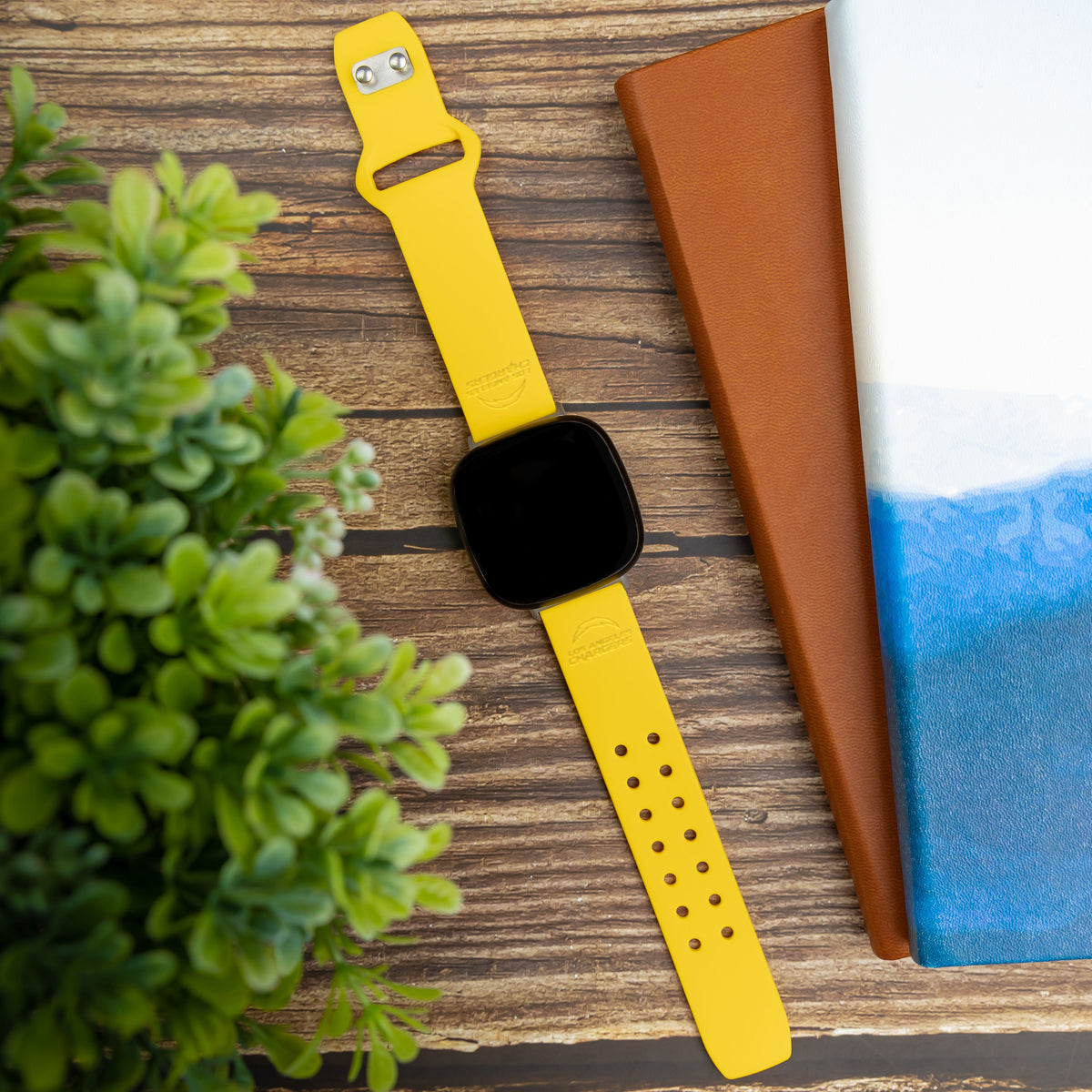 Game Time Los Angeles Chargers Engraved Silicone Sport Fitbit Watch Band