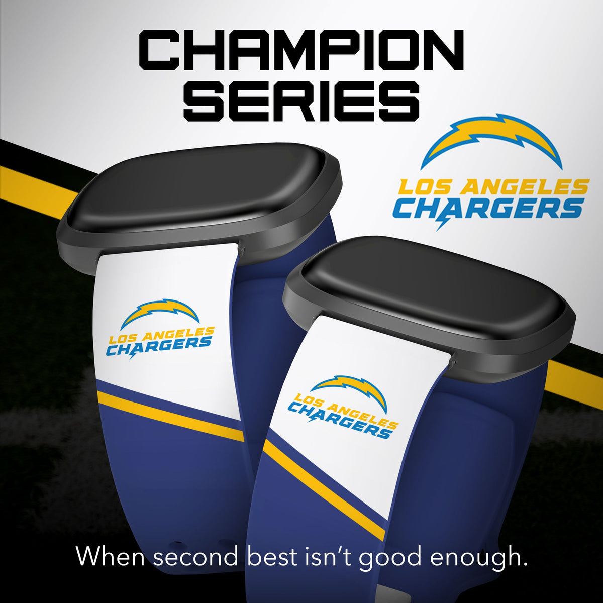 Los Angeles Chargers HD Champion Series Fitbit Versa 3 &amp; Sense Watch Band