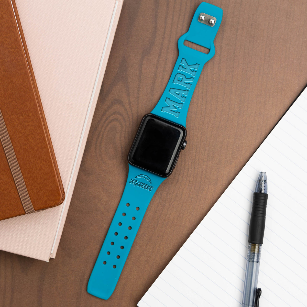 Los Angeles Chargers Custom Engraved Apple Watch Band