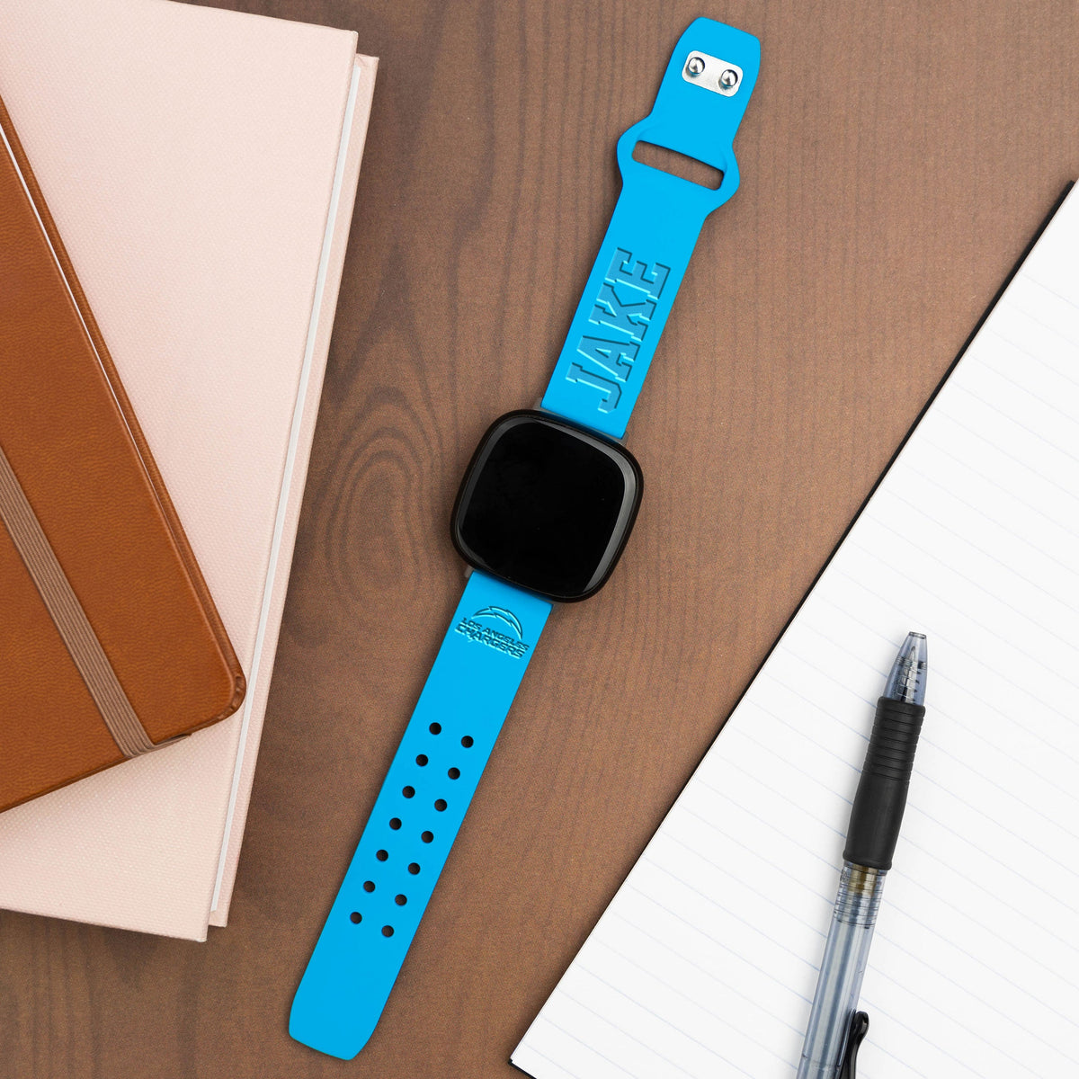 Los Angeles Chargers Custom Engraved Fitbit Versa 3 and Sense Watch Band