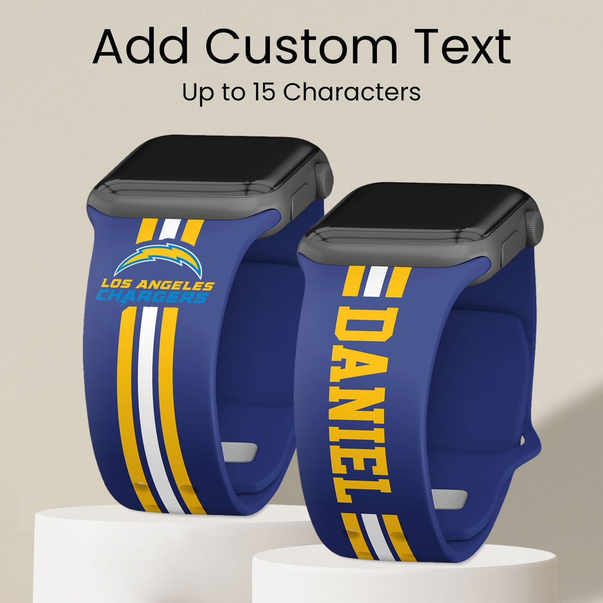 Los Angeles Chargers Custom Name HD Apple Watch Band