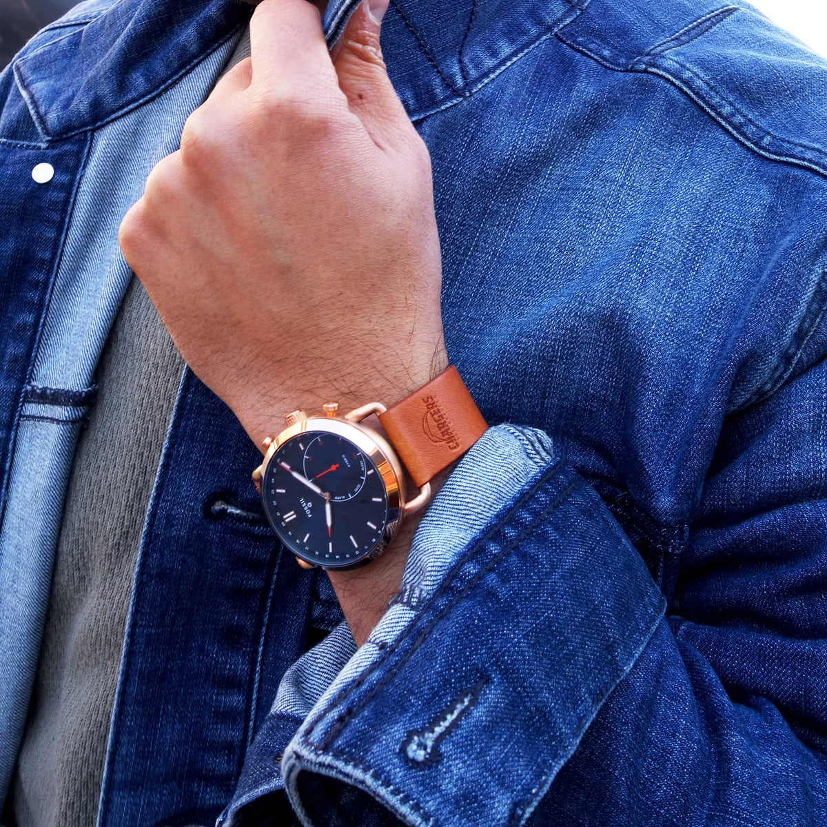 Los Angeles Chargers Quick Change Leather Watch Band - USA Sewn - AffinityBands