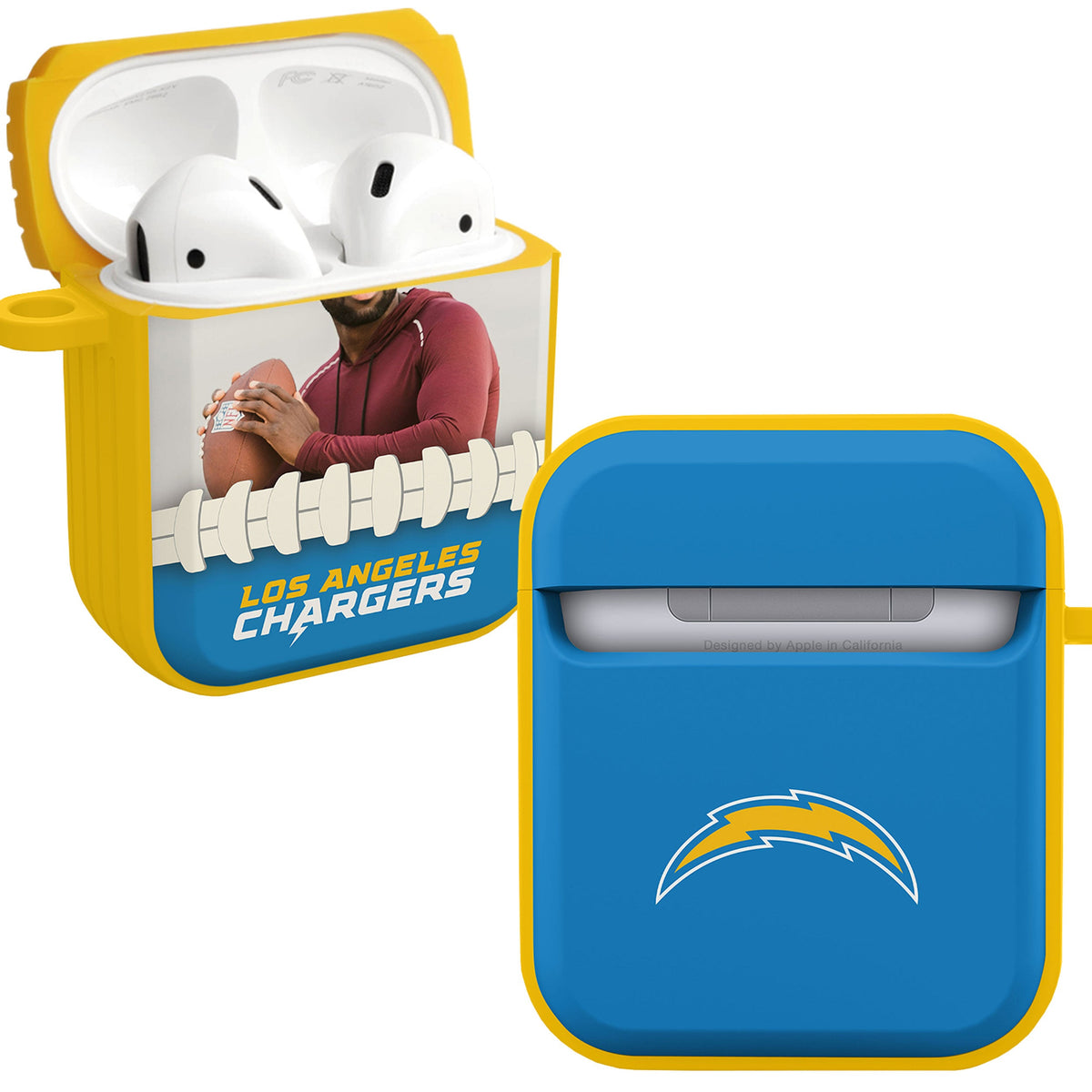 Los Angeles Chargers Custom Photo HDX Apple AirPods Gen 1 &amp; 2 Case Cover