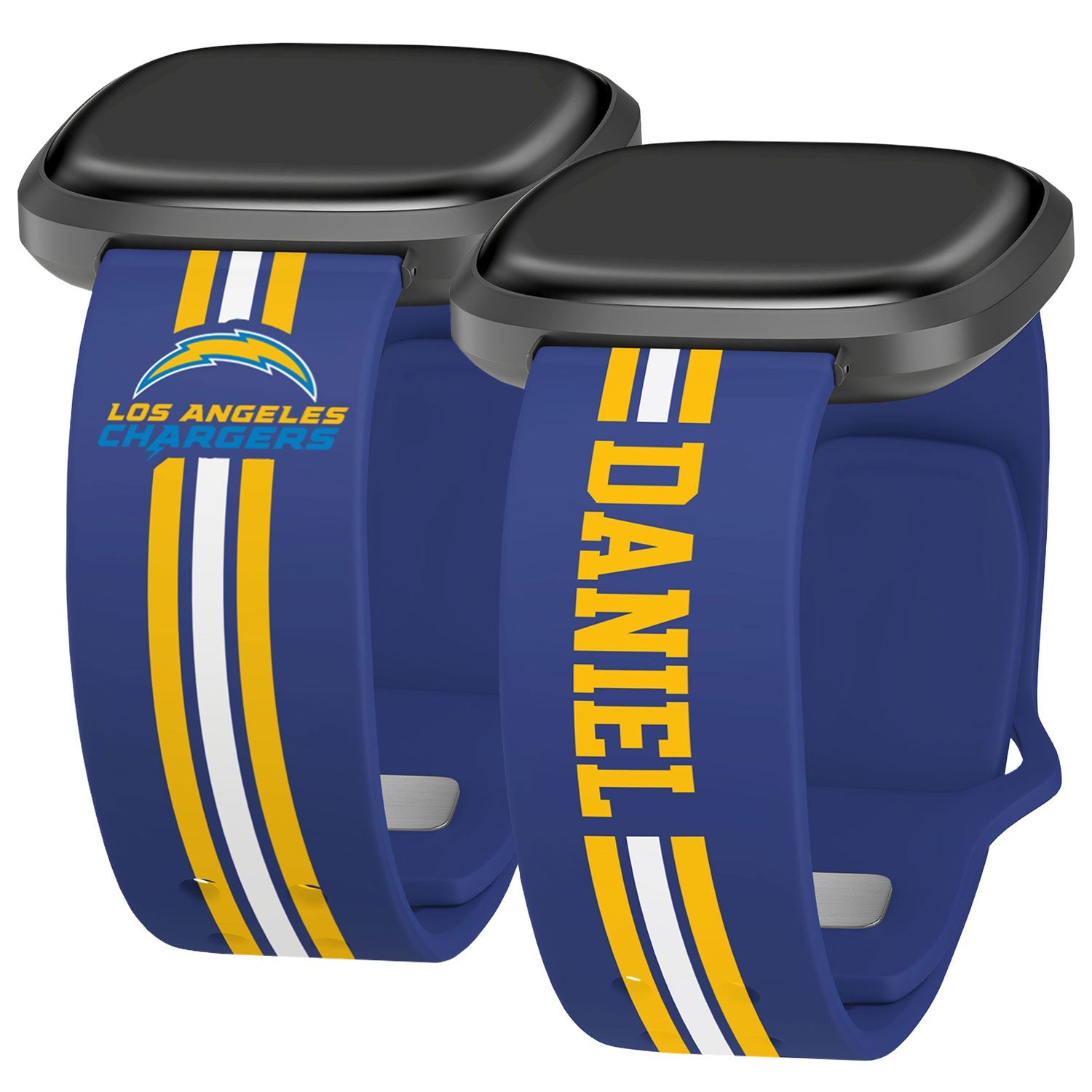 Los Angeles Chargers Custom Name HD Fitbit Versa 3 and Sense Watch Band