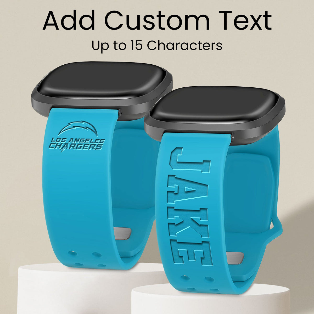 Los Angeles Chargers Custom Engraved Fitbit Versa 3 and Sense Watch Band