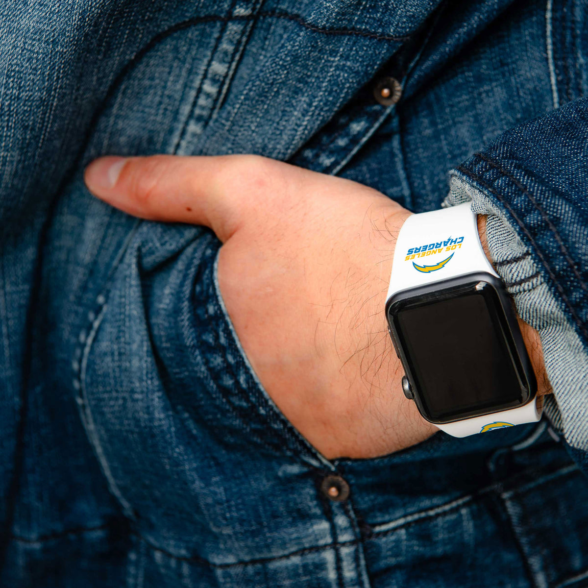 Los Angeles Chargers Silicone Apple Watch Band - Game Time