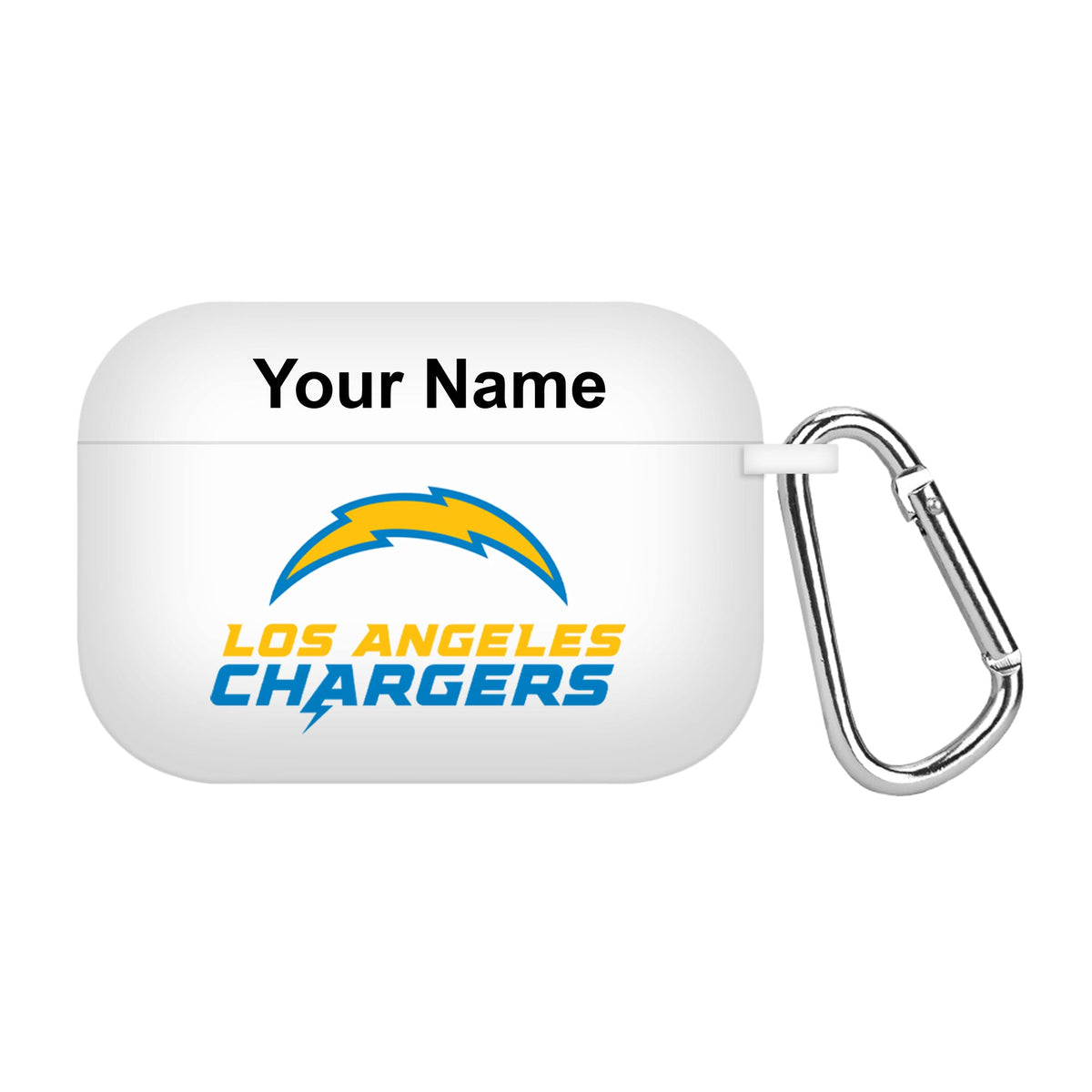 Los Angeles Chargers Custom Name HD Apple AirPods Pro Case Cover (White)