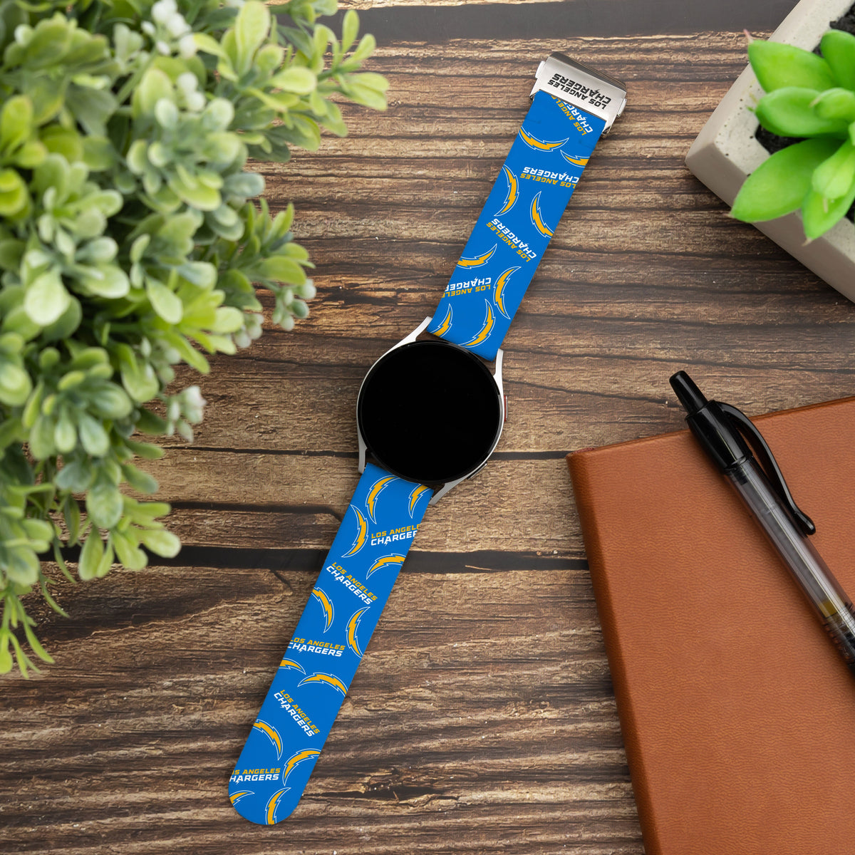 Game Time Los Angeles Chargers Signature Series Quick Change Watch Band With Engraved Buckle