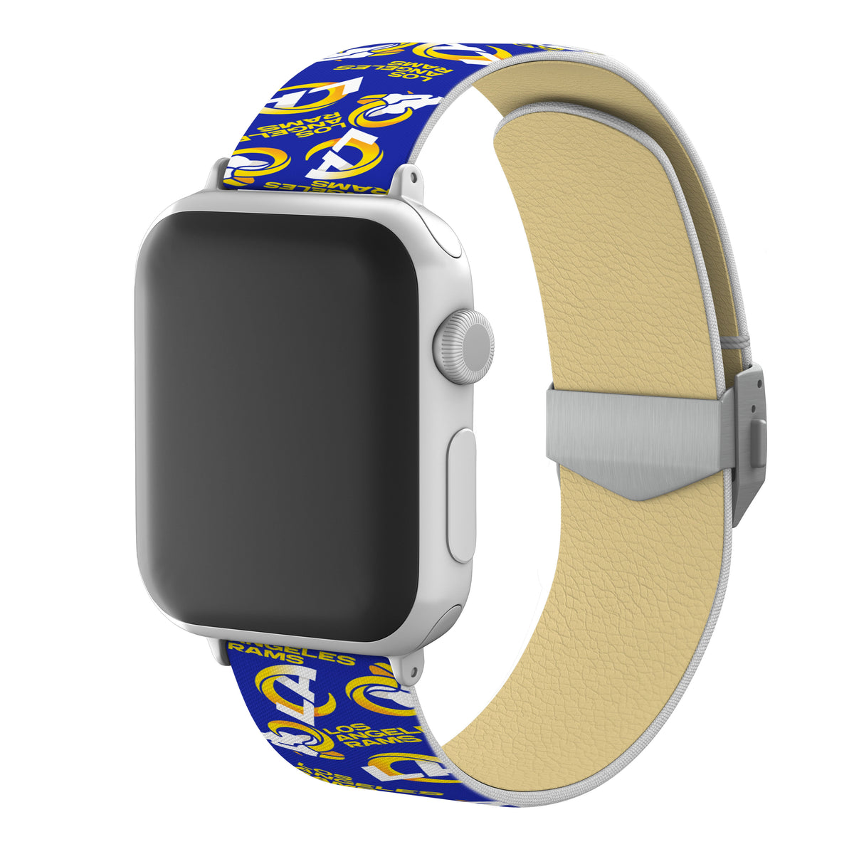 Los Angeles Rams Full Print Watch Band With Engraved Buckle - AffinityBands