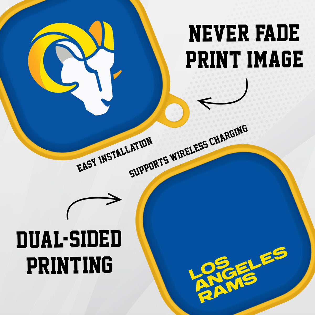 Los Angeles Rams HDX Samsung Galaxy Buds Pro &amp; Buds Live Case Cover