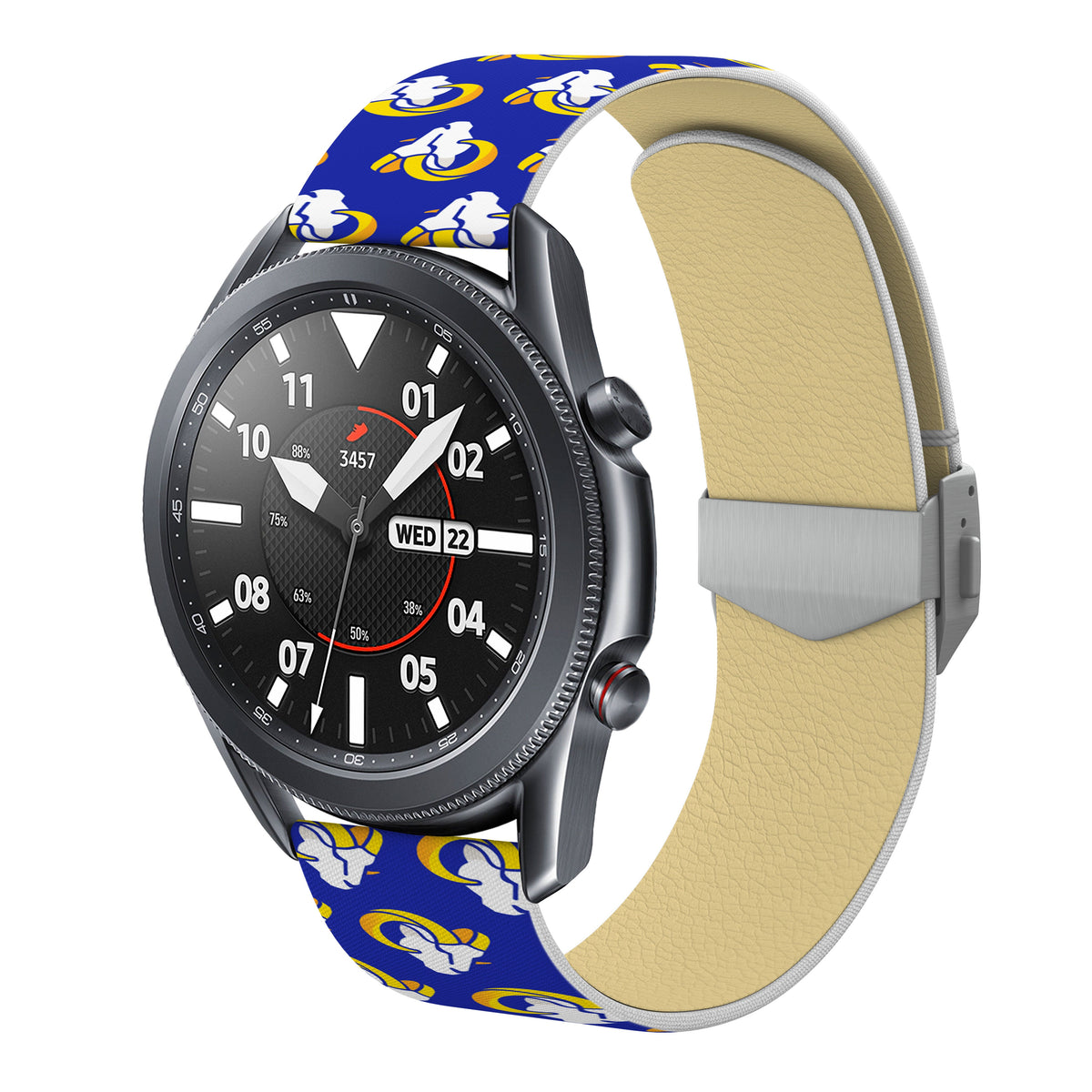 Los Angeles Rams Full Print Quick Change Watch Band With Engraved Buckle - AffinityBands