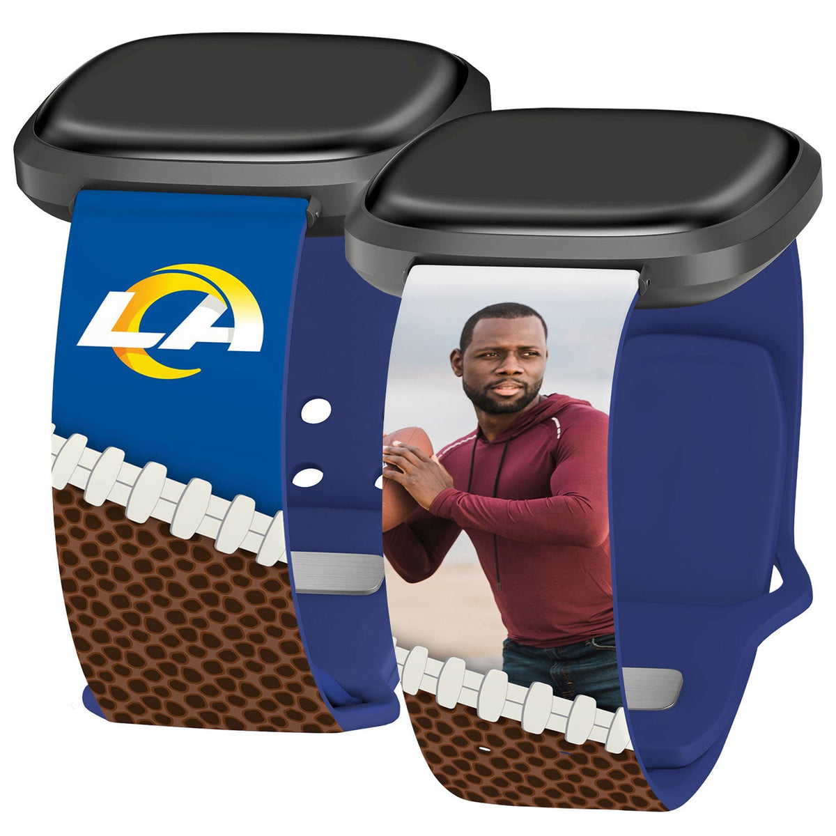 Los Angeles Rams Custom Photo HD Fitbit Versa 3 &amp; Sense 1 Watch Band