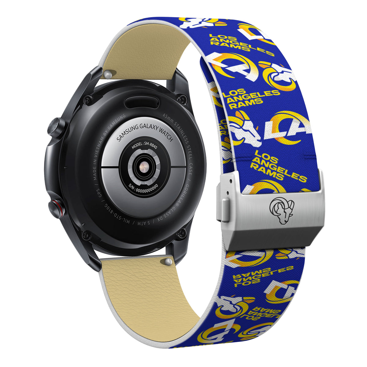 Los Angeles Rams Full Print Quick Change Watch Band With Engraved Buckle - AffinityBands