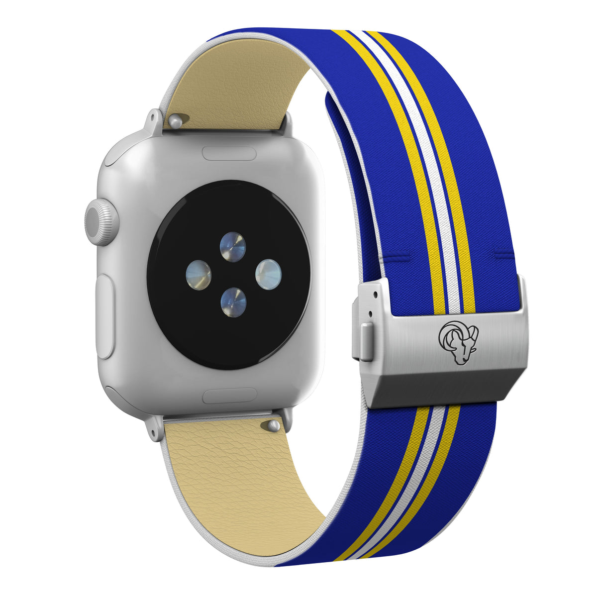 Los Angeles Rams Full Print Watch Band With Engraved Buckle - AffinityBands