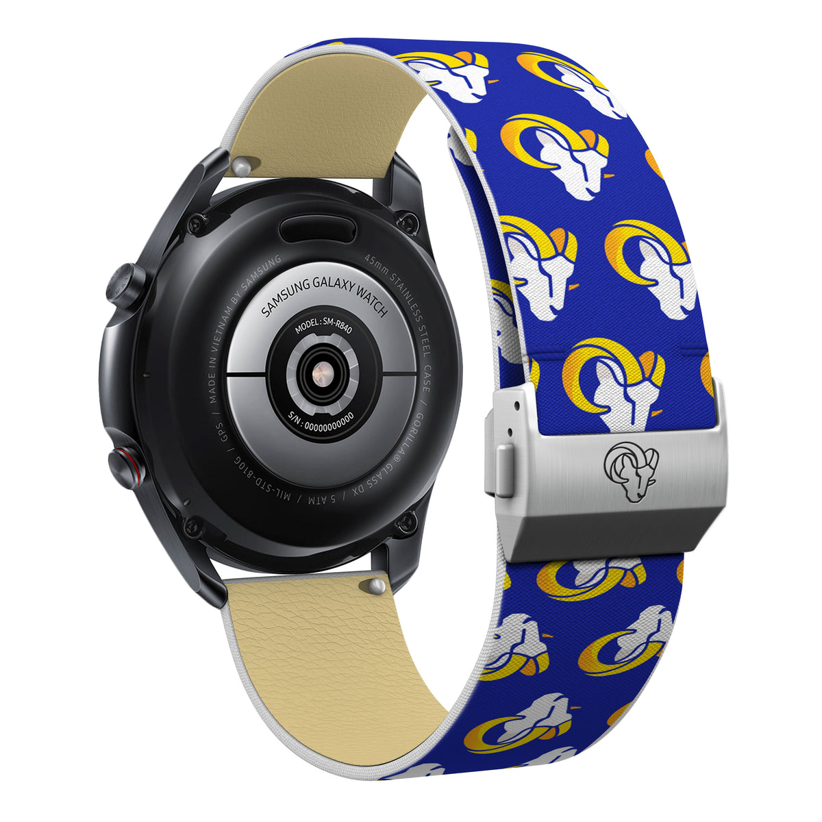 Los Angeles Rams Full Print Quick Change Watch Band With Engraved Buckle - AffinityBands