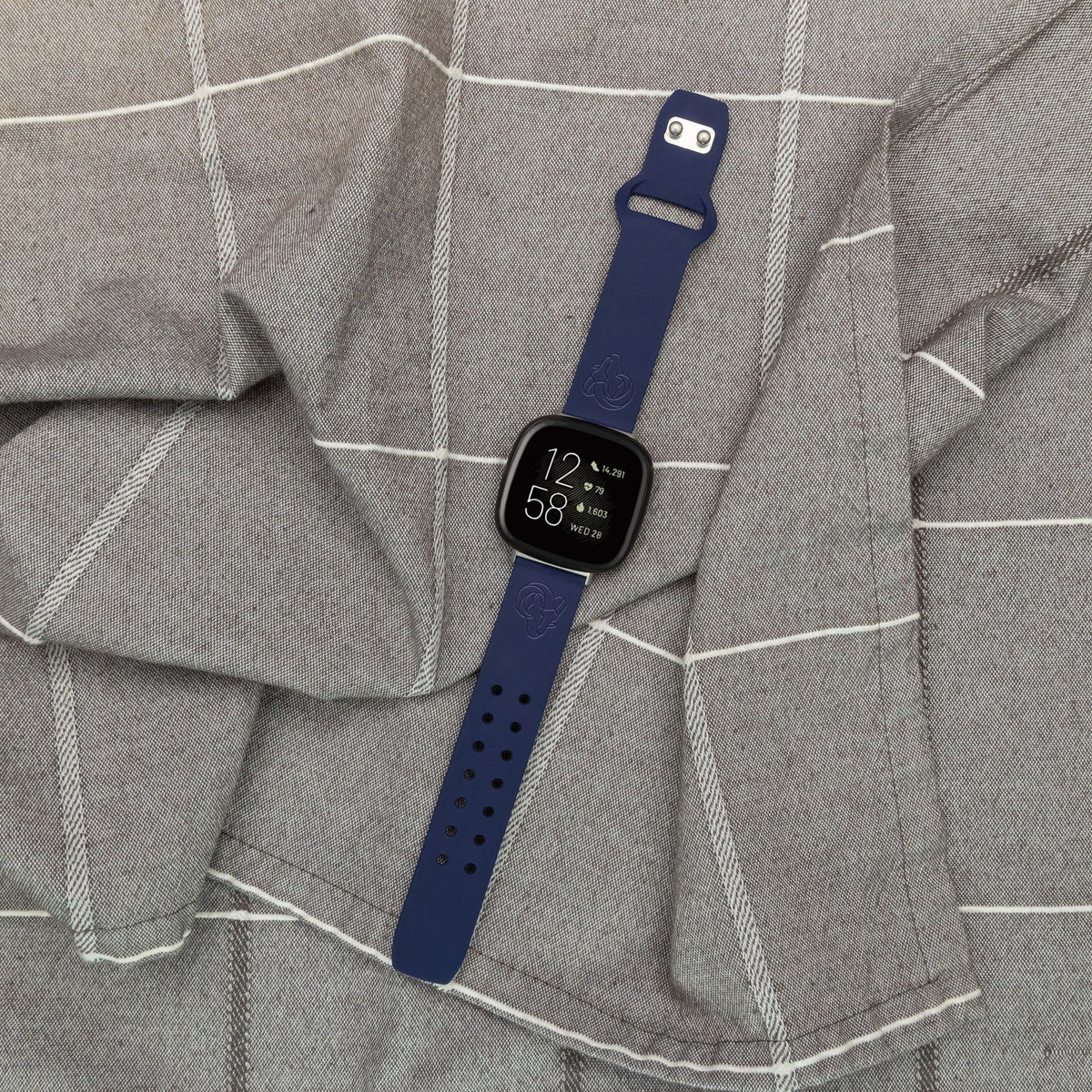 Game Time Los Angeles Rams Engraved Silicone Sport Fitbit Versa 3 &amp; Sense 1 Watch Band