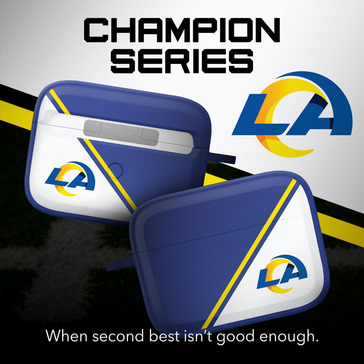 Los Angeles Rams HDX Champion Series Case Cover Compatible with Apple AirPods Pro 1 &amp; 2