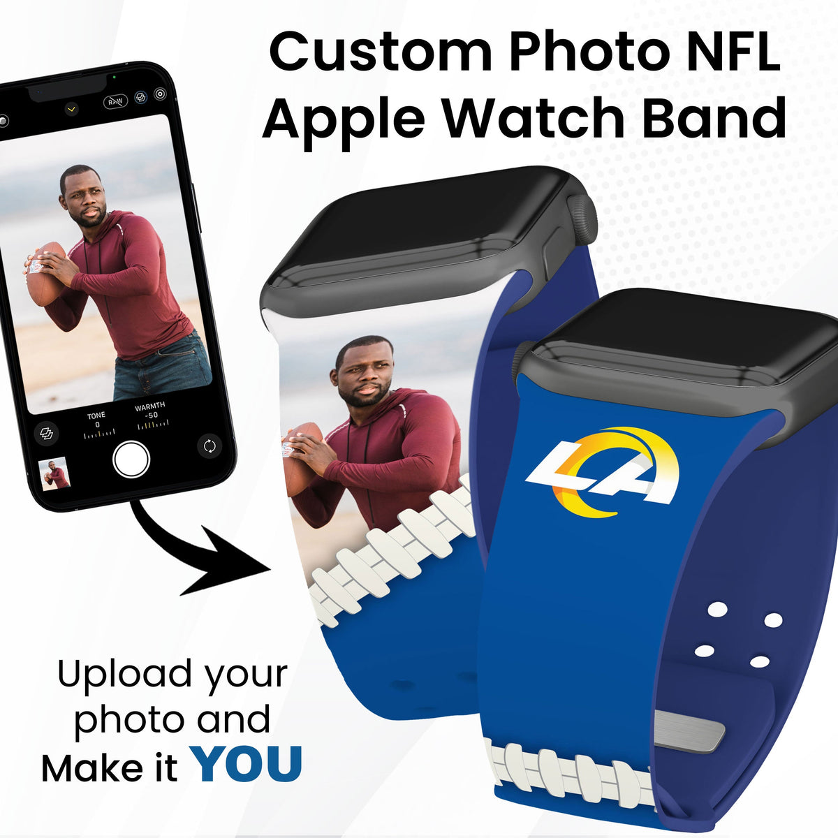 Los Angeles Rams Custom Photo HD Apple Watch Band