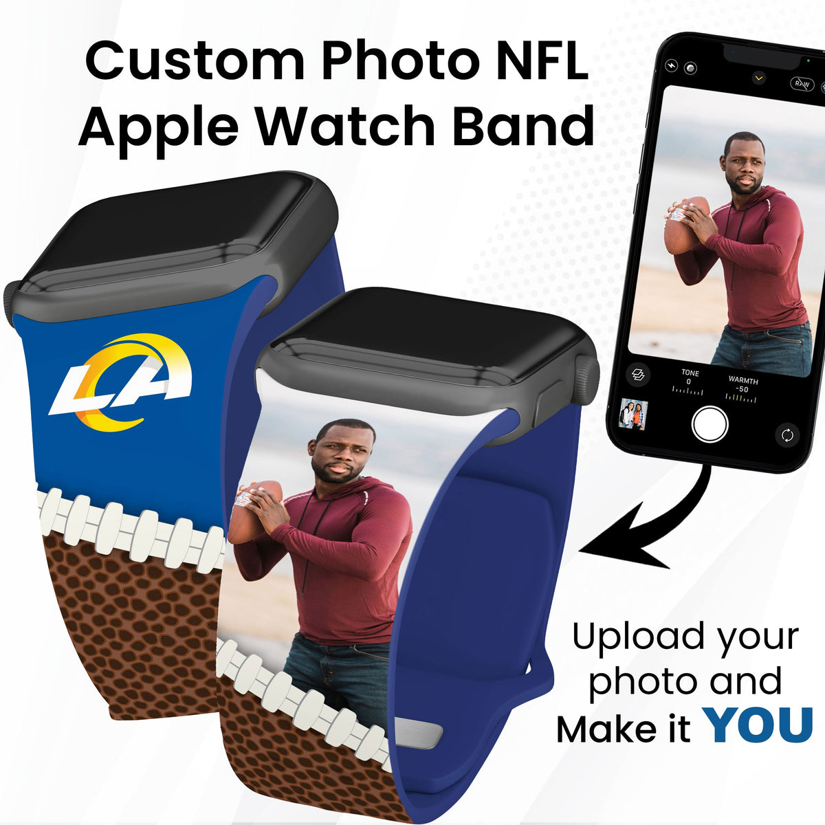 Los Angeles Rams Custom Photo HD Apple Watch Band