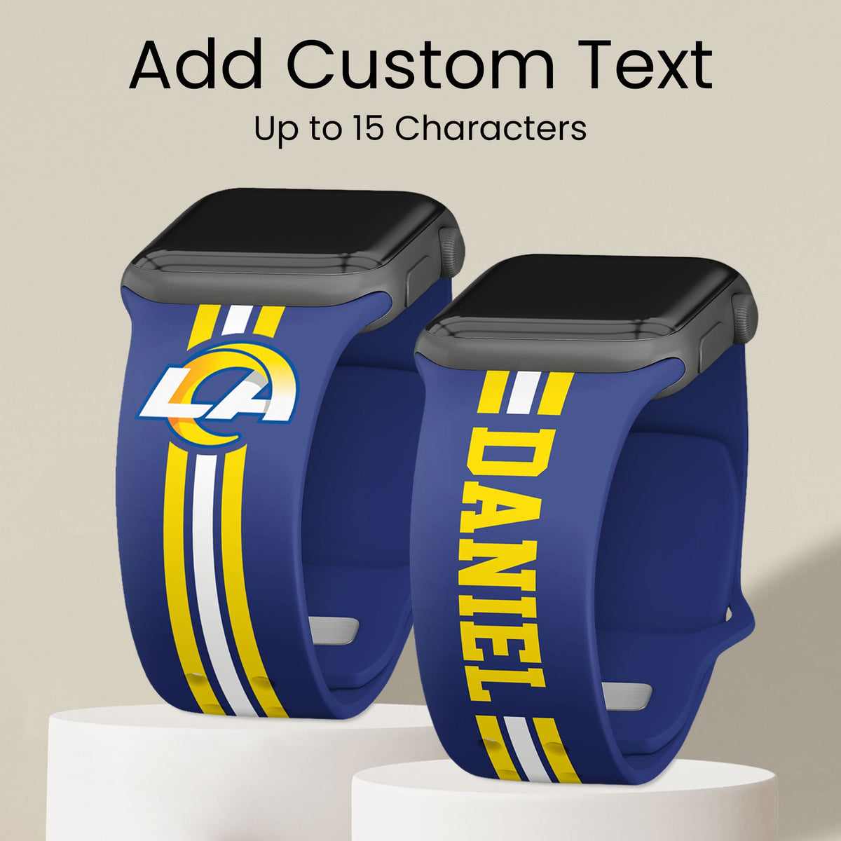 Los Angeles Rams Custom Name HD Apple Watch Band