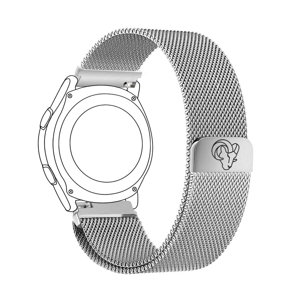 Los Angeles Rams Quick Change Stainless Steel Watch Band - Game Time Bands