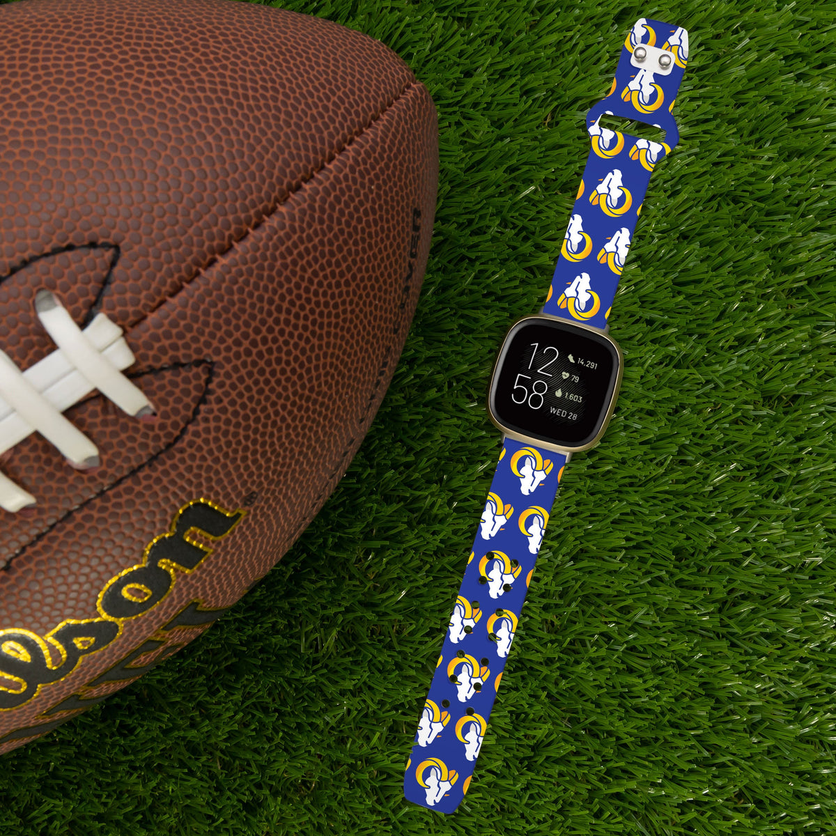 Los Angeles Rams HD Fitbit Versa 3 and Sense 1 Watch Band