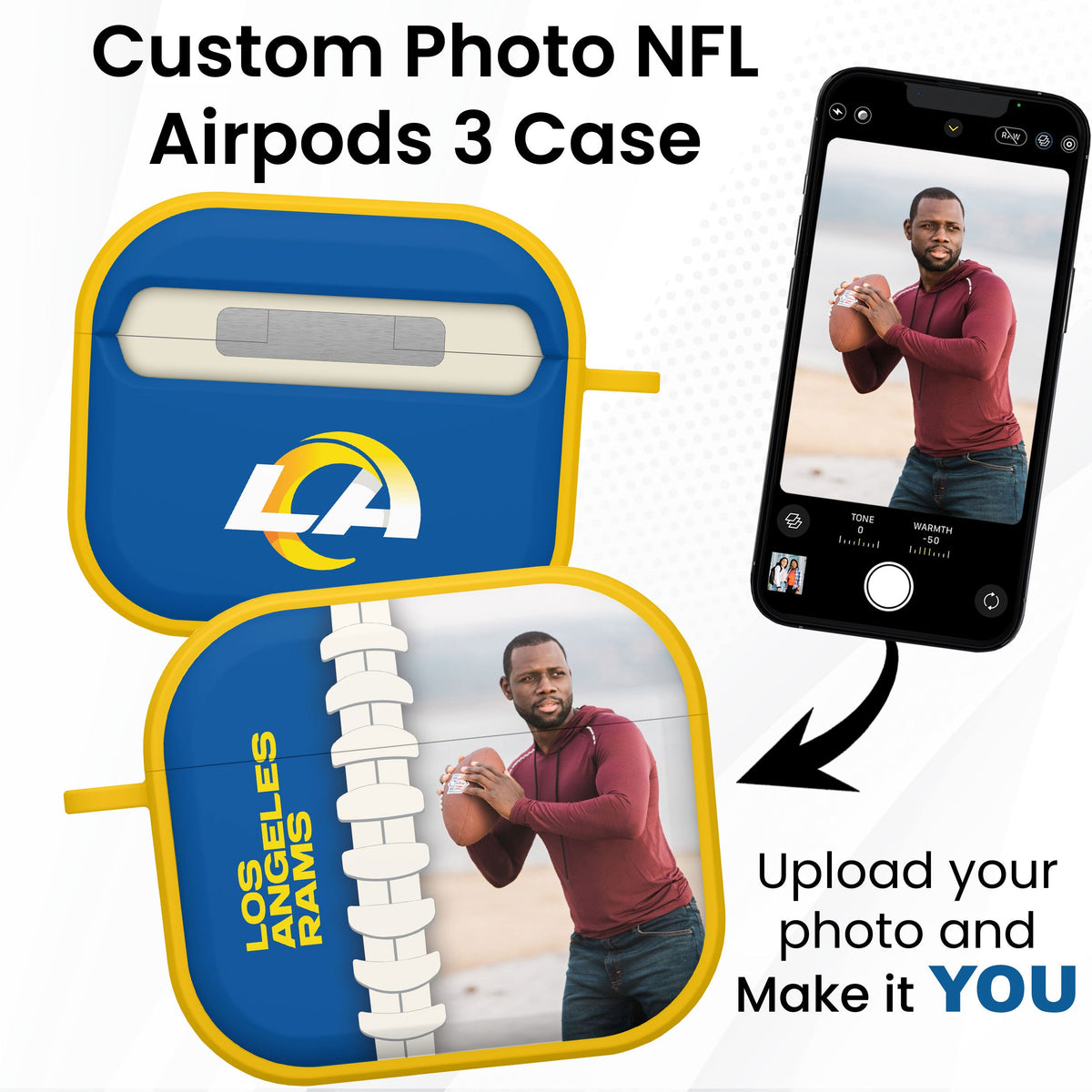Los Angeles Rams Custom Photo HDX Apple AirPods Gen 3 Case Cover