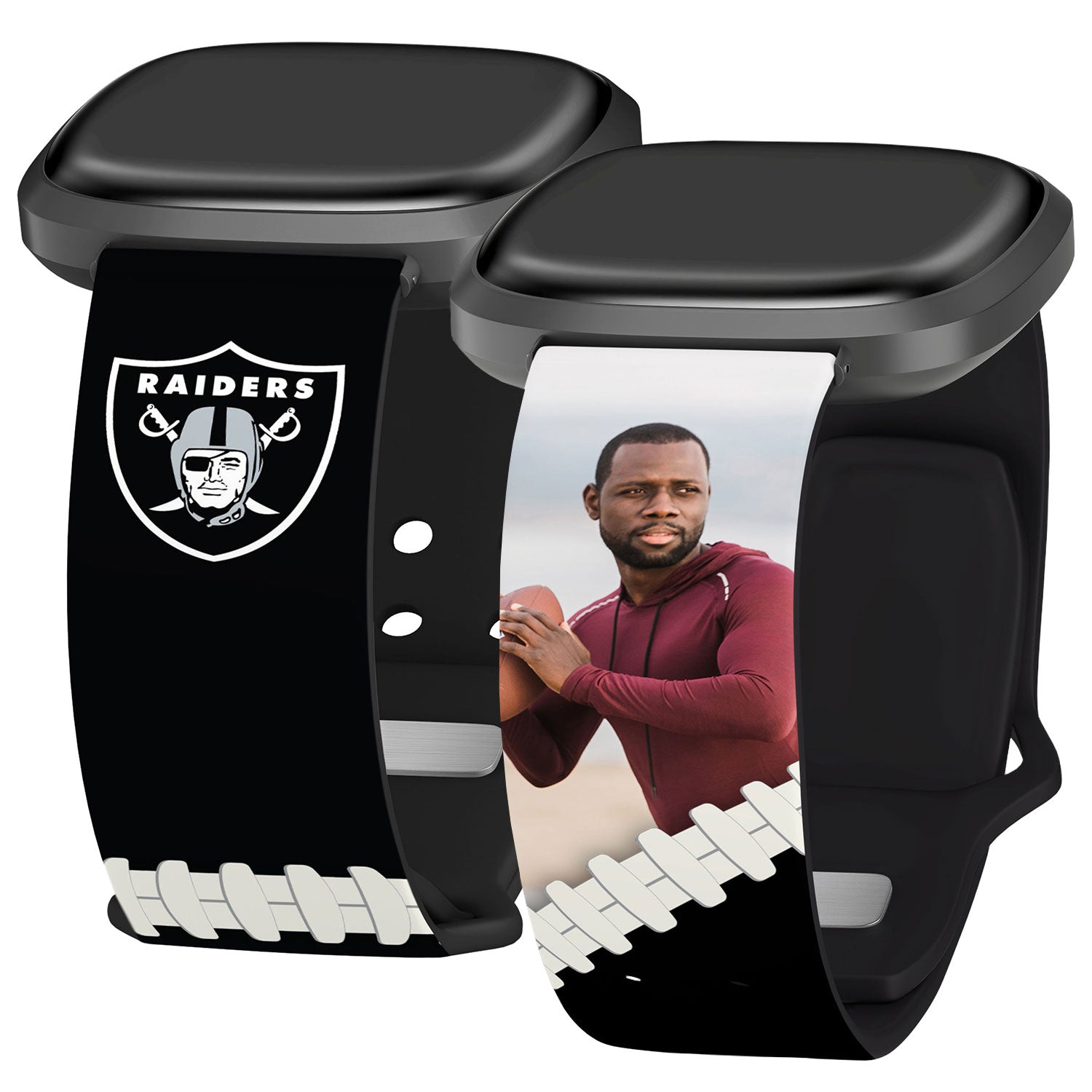 Las Vegas Raiders Custom Photo HD Fitbit Versa 3 & Sense Watch Band