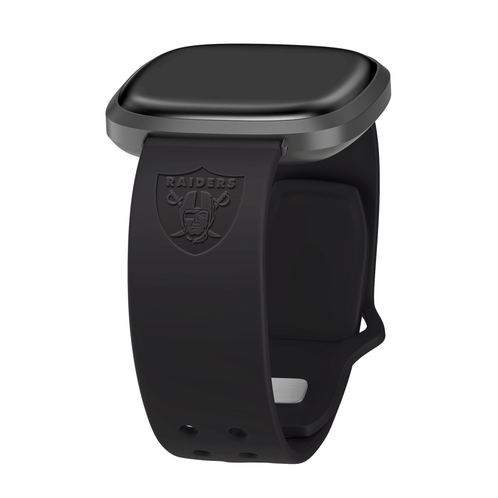 Game Time Las Vegas Raiders Engraved Silicone Sport Fitbit Watch Band