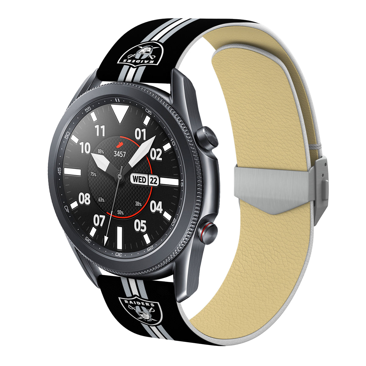 Las Vegas Raiders Full Print Quick Change Watch Band With Engraved Buckle - AffinityBands