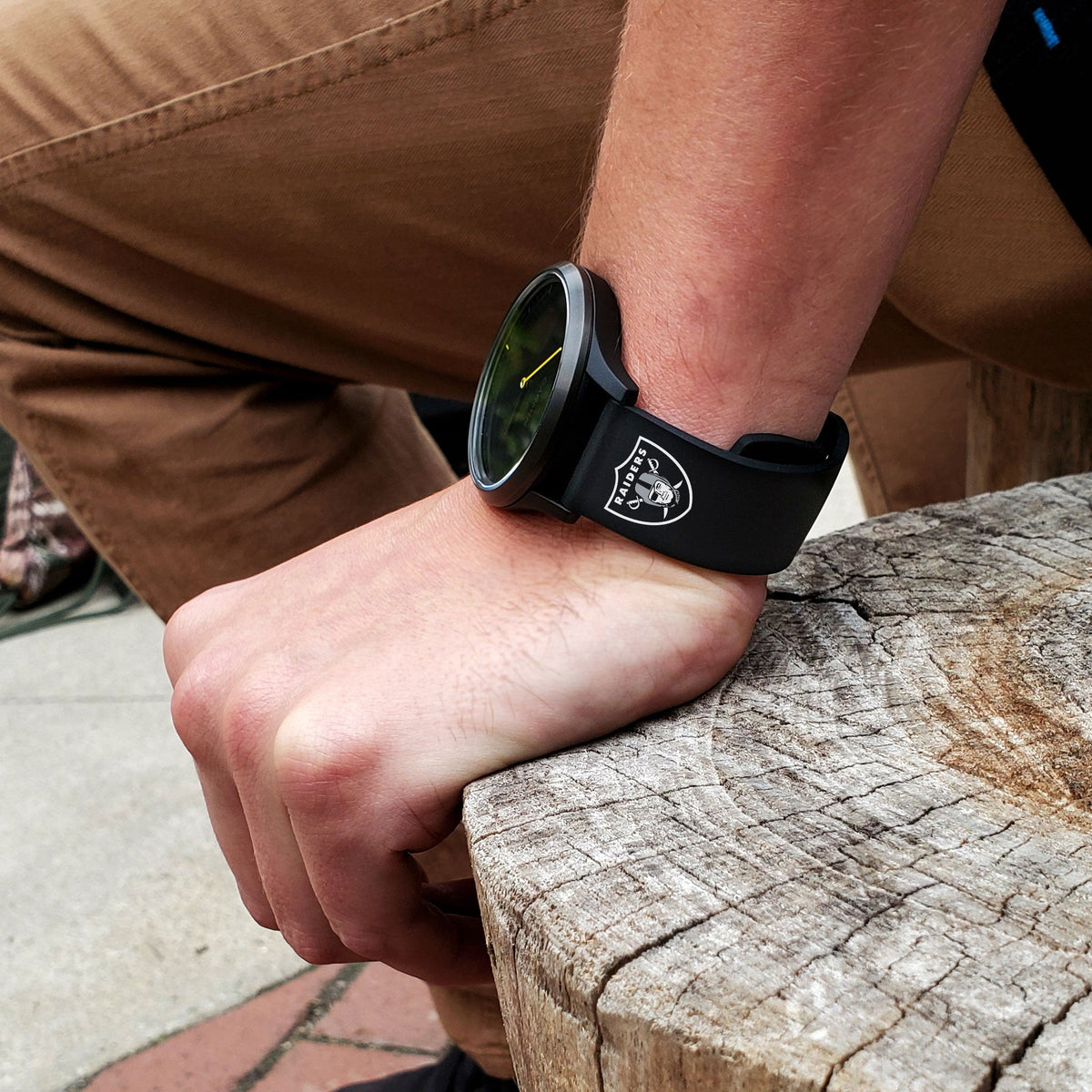 Las Vegas Raiders Quick Change Silicone Watch Band - Game Time