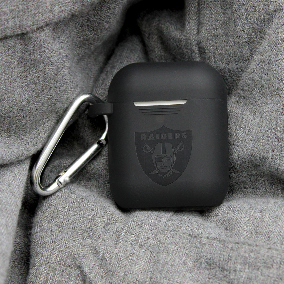Game Time Las Vegas Raiders Engraved Silicone AirPods Case Cover