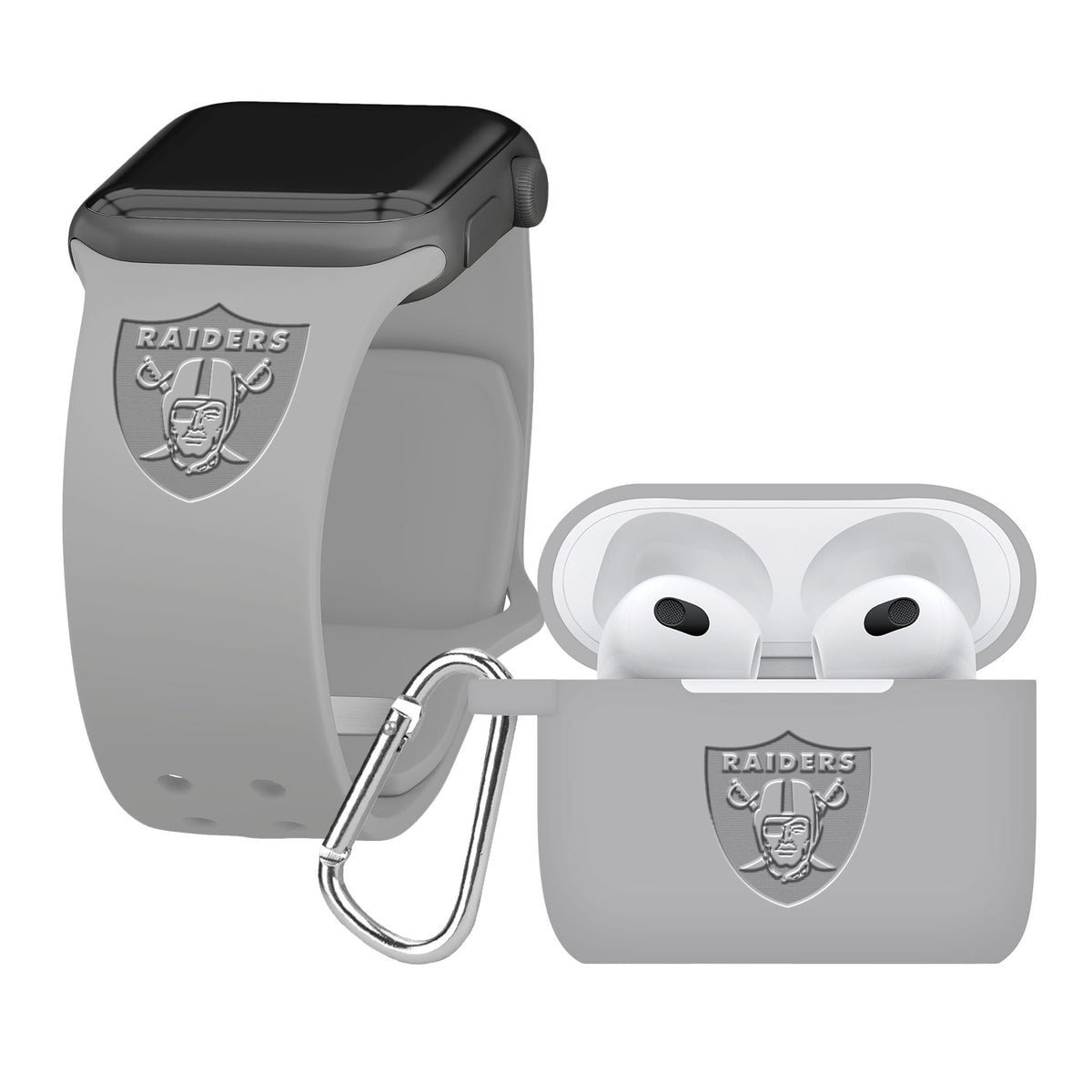 Game Time Las Vegas Raiders Engraved Apple Gen 3 Combo Package