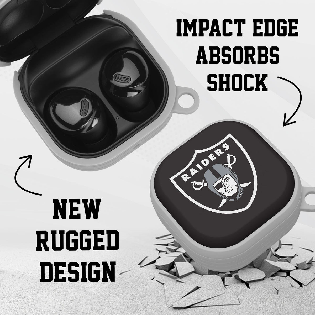 Las Vegas Raiders HDX Samsung Galaxy Buds Pro Case Cover