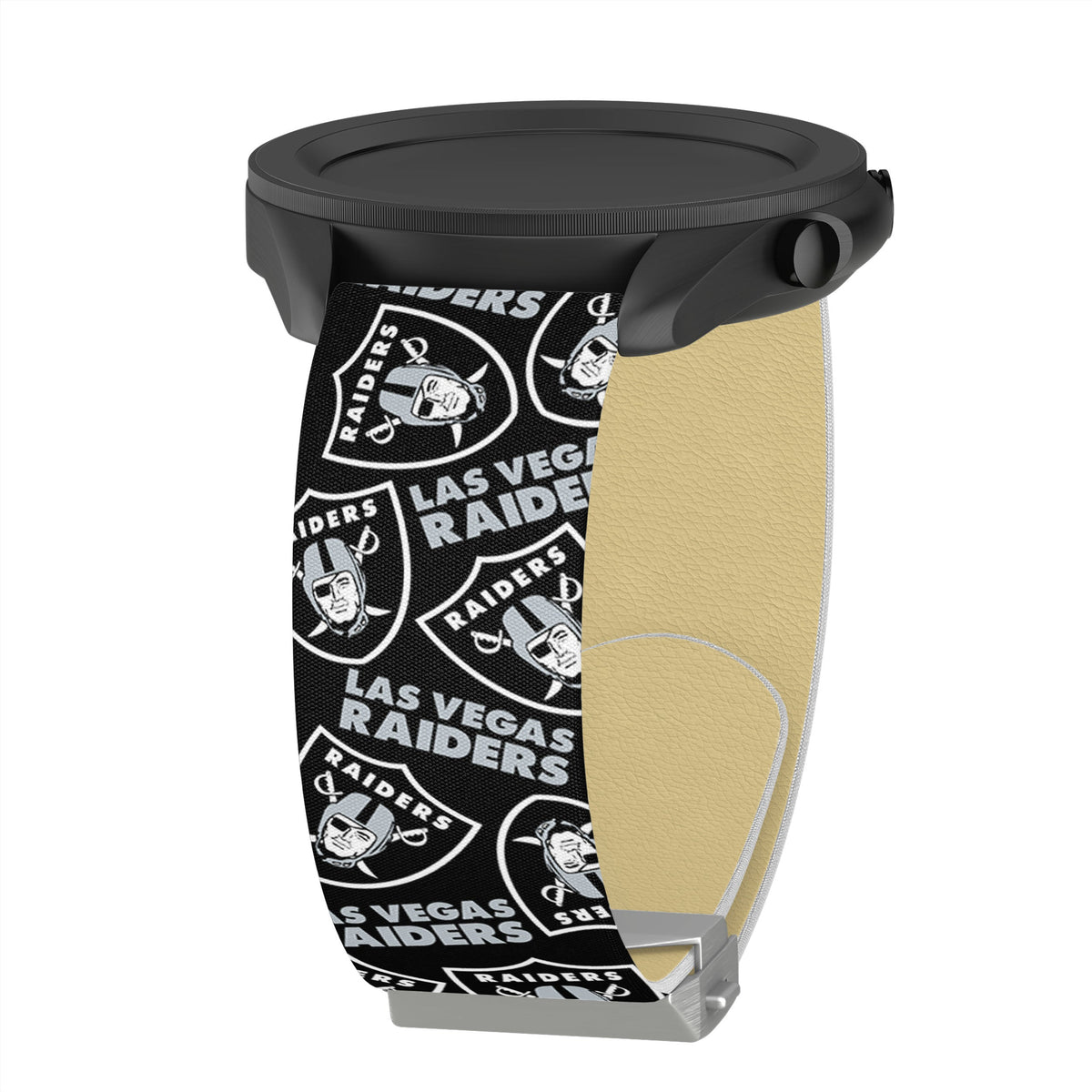 Game Time Las Vegas Raiders Signature Series Quick Change Watch Band With Engraved Buckle