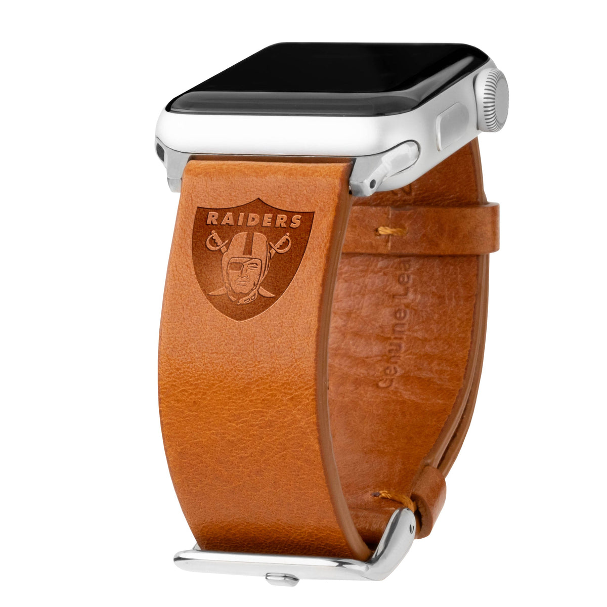 Game Time Las Vegas Raiders Leather Apple Watch Band