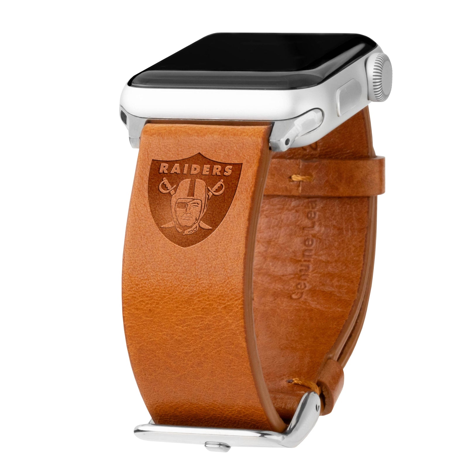 Game Time Las Vegas Raiders Leather Apple Watch Band