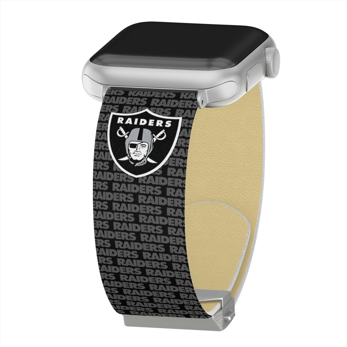 Game Time Las Vegas Raiders Signature Series Apple Watch Band With Engraved Buckle