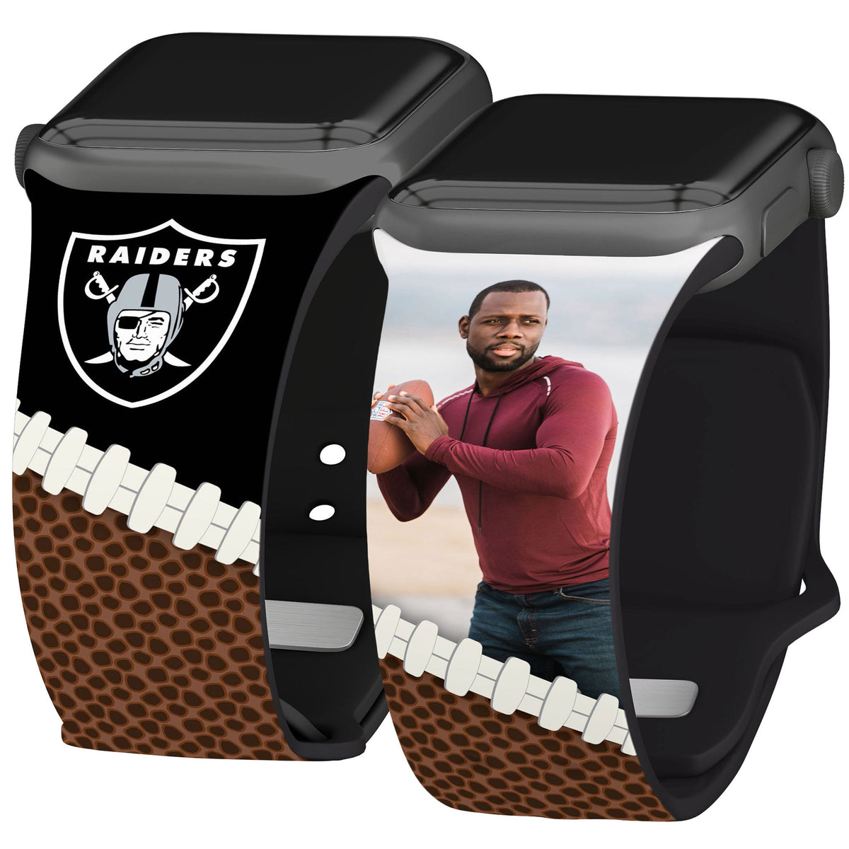 Las Vegas Raiders Custom Photo HD Apple Watch Band
