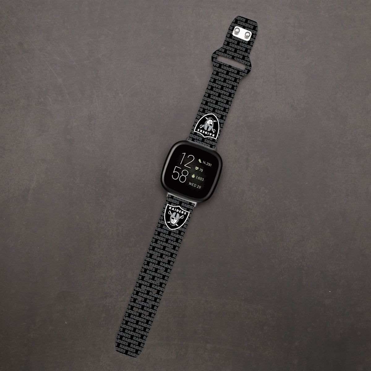 Las Vegas Raiders HD Fitbit Versa 3 and Sense Watch Band