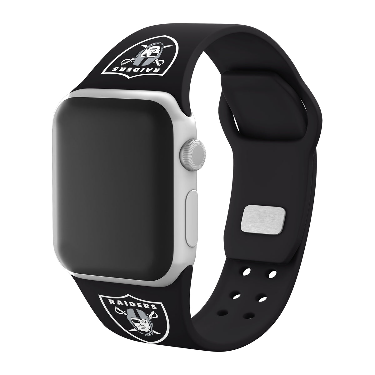 Las Vegas Raiders Silicone Apple Watch Band - Game Time