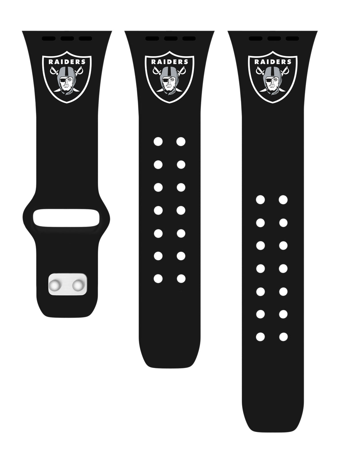 Las Vegas Raiders Silicone Apple Watch Band - Game Time
