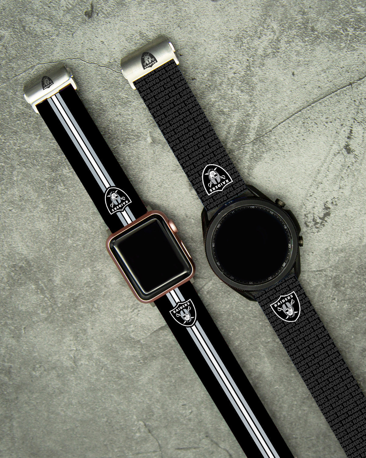 Las Vegas Raiders Full Print Watch Band With Engraved Buckle - AffinityBands