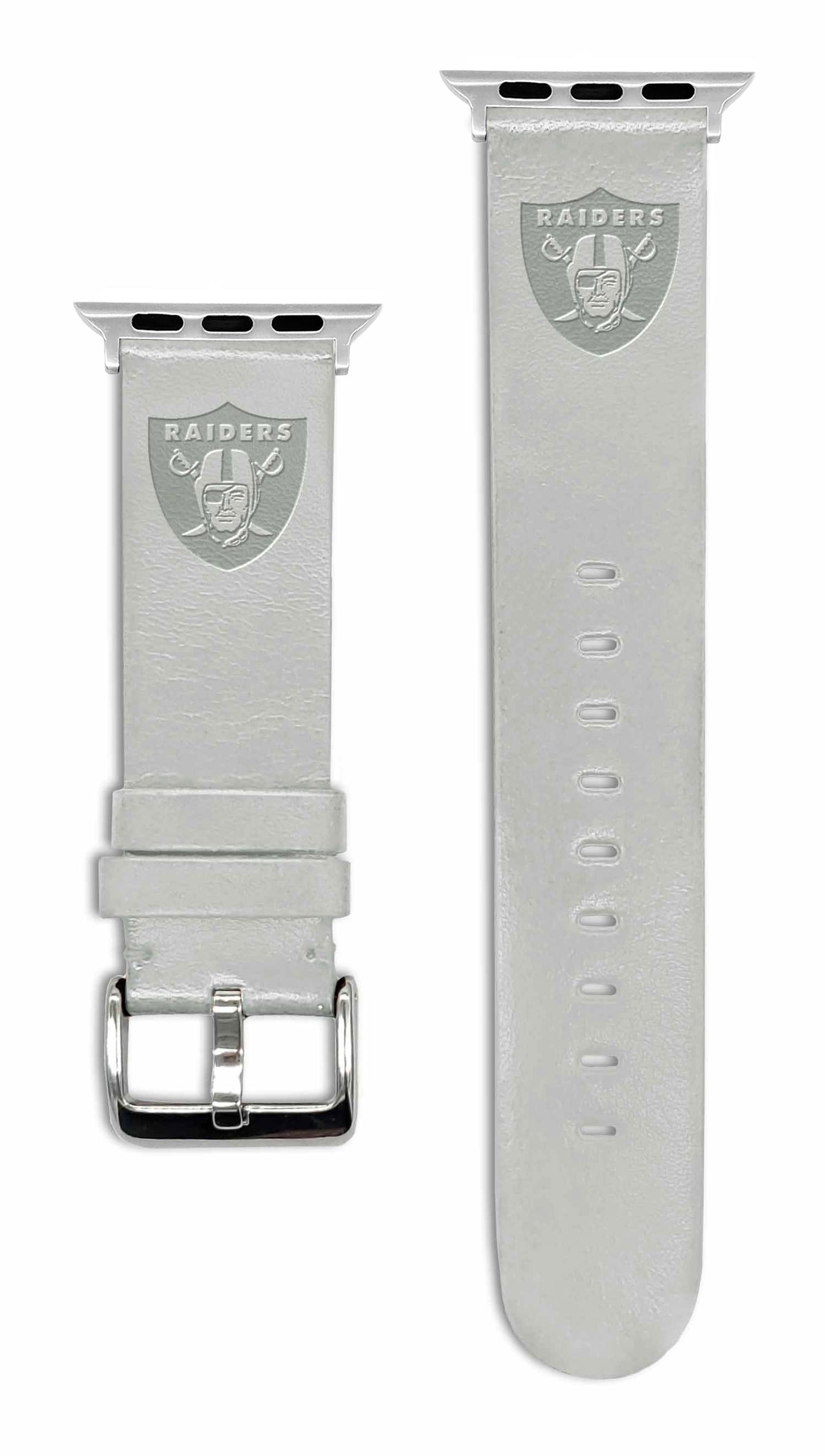 Game Time Las Vegas Raiders Apple Leather Watch Band - USA Sewn