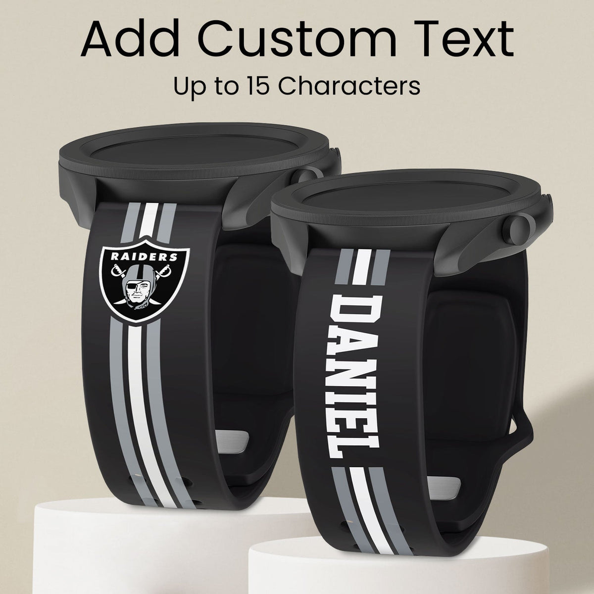 Las Vegas Raiders Custom Name HD Watch Band