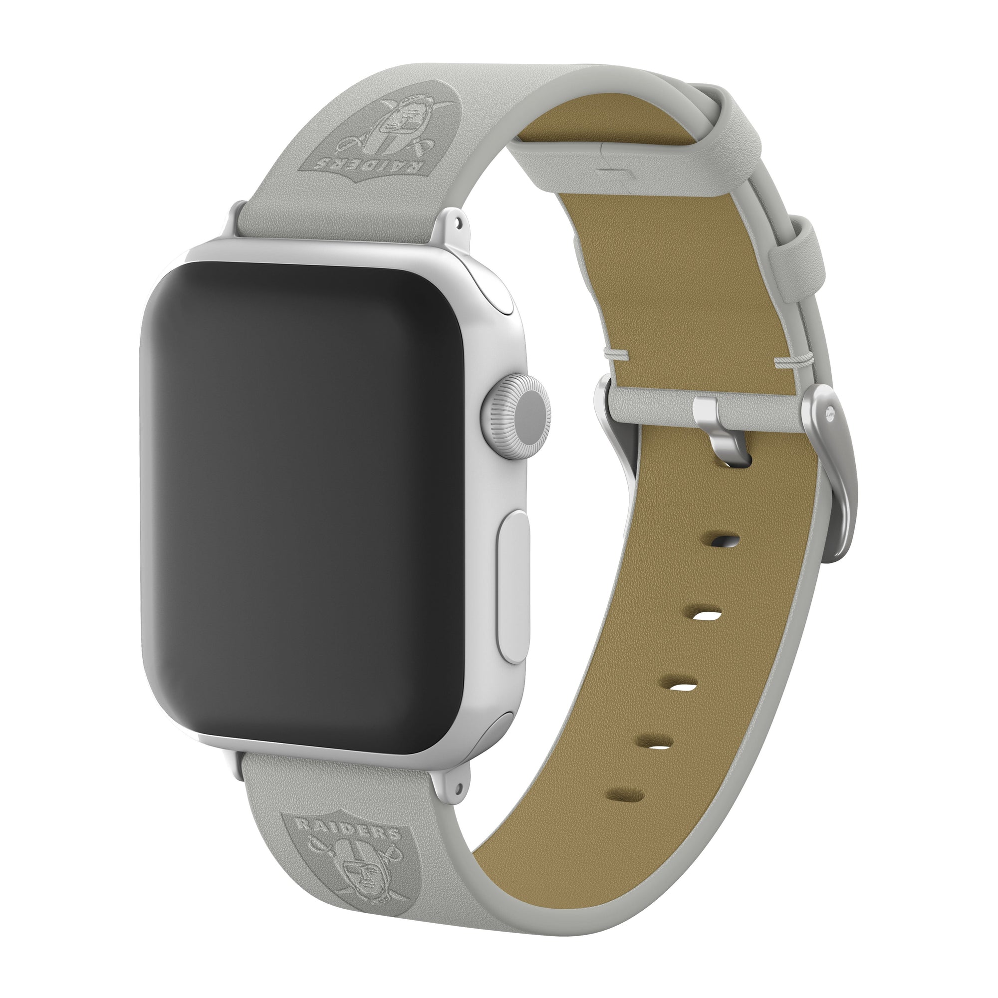 Game Time Las Vegas Raiders Apple Leather Watch Band - USA Sewn