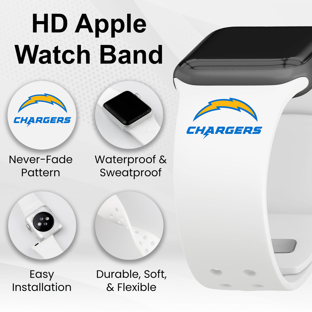 GAME TIME Los Angeles Chargers HD Elite Edition Apple Watch Band