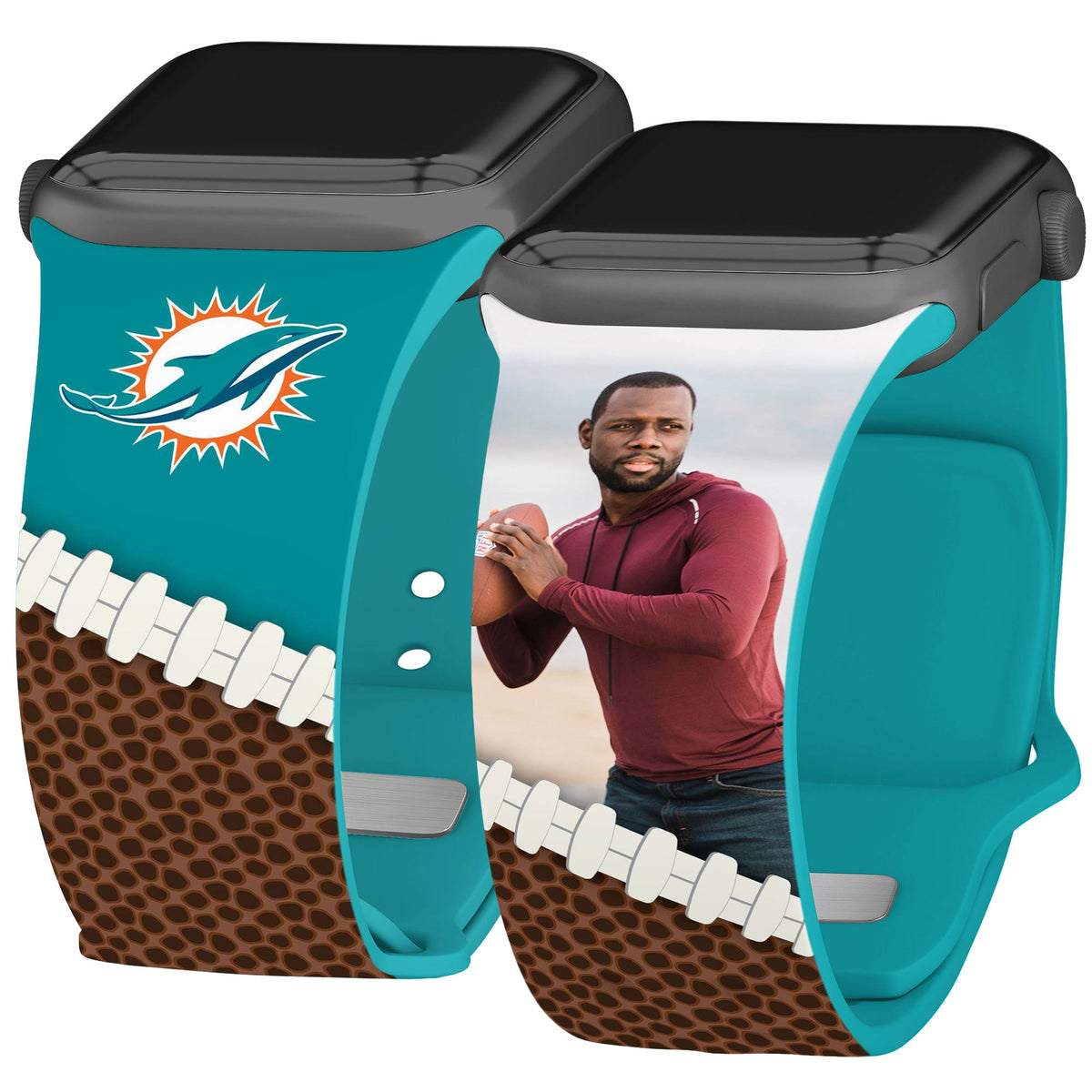 Miami Dolphins Custom Photo HD Apple Watch Band
